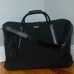 MINT Gucci Mens Black Nylon Leather Travel Duffle Bag